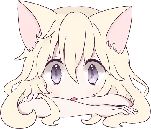 LINE_White_Cat_Girl 2