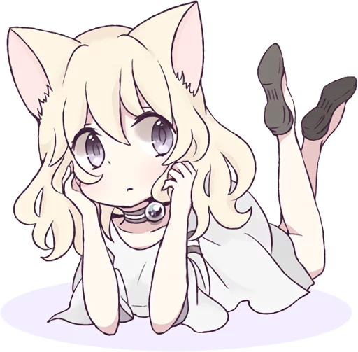 LINE_White_Cat_Girl 3