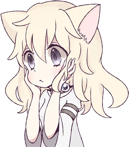 LINE_White_Cat_Girl 4